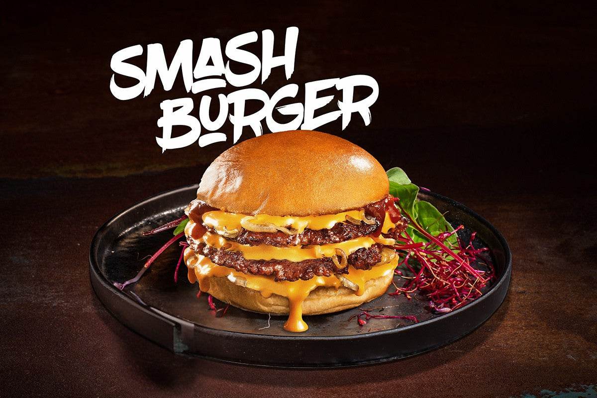Smashed Classic Burger-mit Brioche Bun, 2x 80g frischem Rinder-Patty und 2x Cheddar - Pizzeria Regano